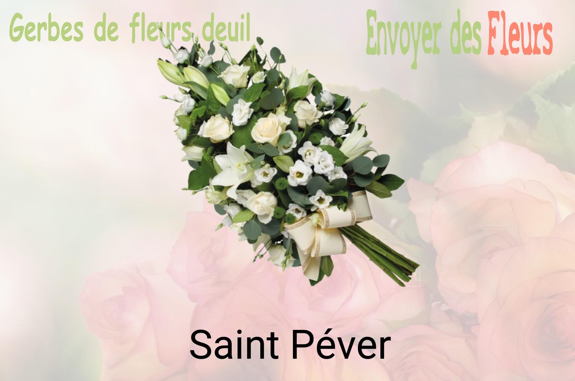 Gerbe de fleurs de deuil livrée à Saint-Péver